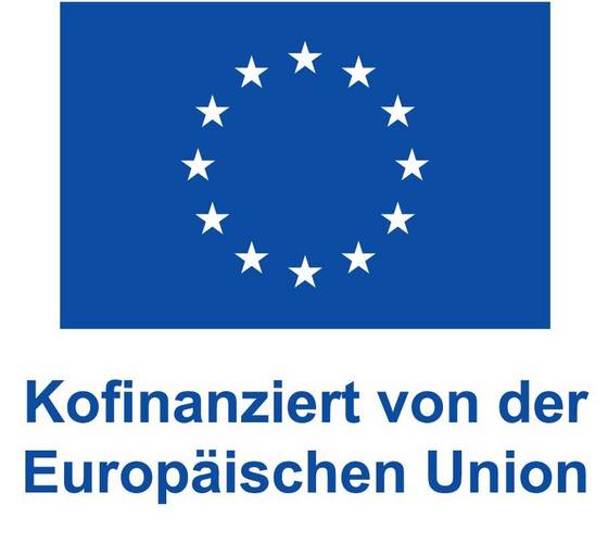 Logo der europäischen Union mit der Aufschrift Kofinanziert von der Europäischen Union.