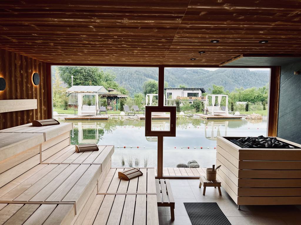 Finnische Sauna mit Ausblick.