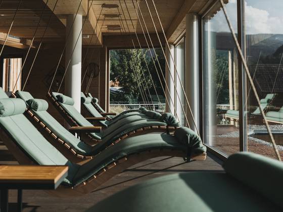 Ruhebereich Gart'l Spa im Naturhotel Molzbachhof.