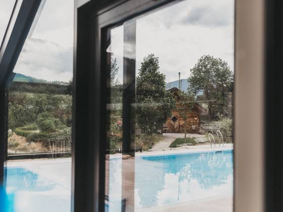 Blick auf den Außenbereich im Molzbachhof